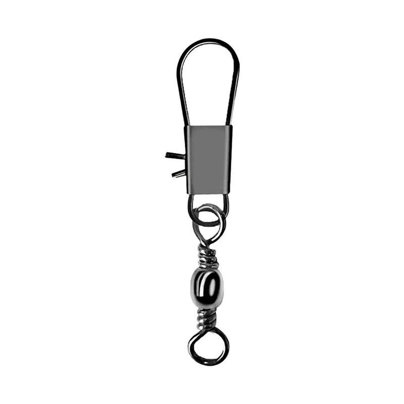 100 pçs gira conector de pesca pino rolamento rolamento giratório snap fastlock clipes anzol equipamento de pesca acessórios