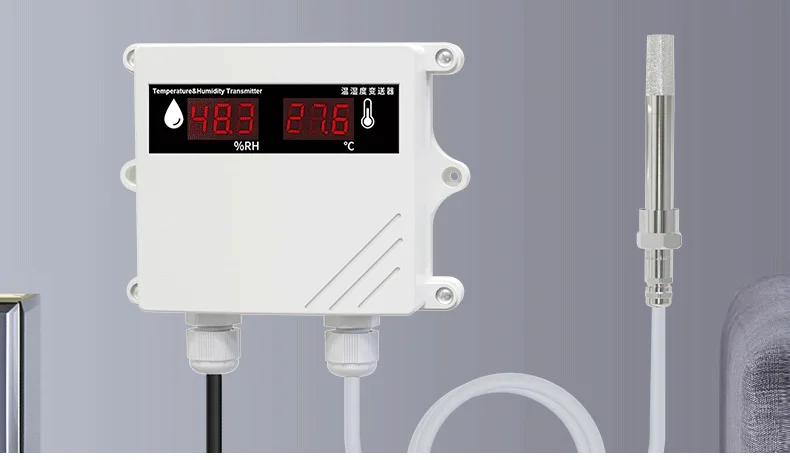 

Temperature and humidity sensor Industrial 485 thermometer High precision indoor agricultural greenhouse machine room