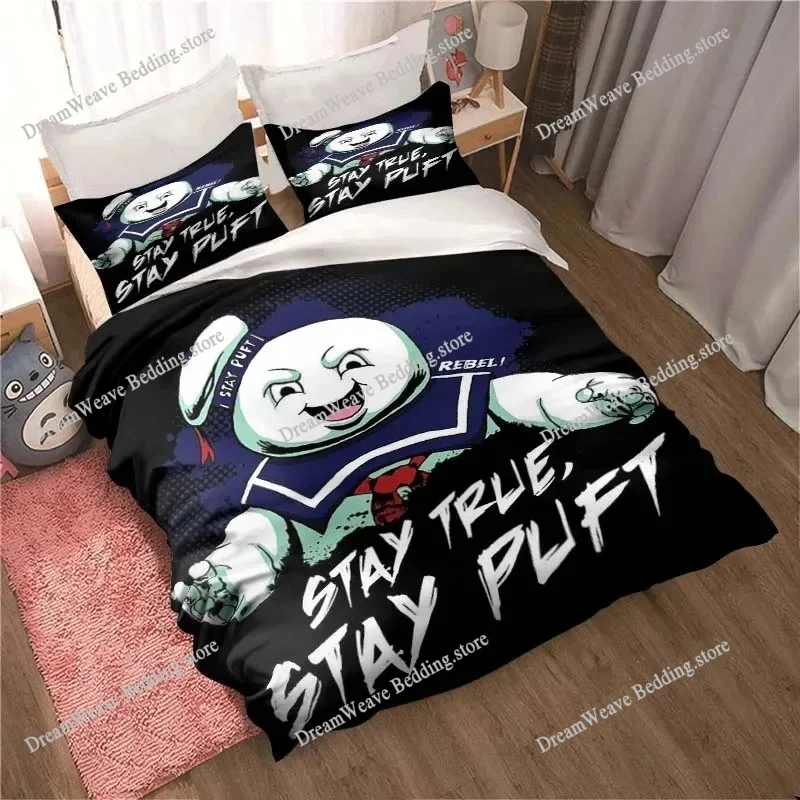 

Cartoon Ghostbusters Duvet Cover Pillowcase Bedding Set Adult Boys Girls Bedroom Decoration Children Gift Single Double Size