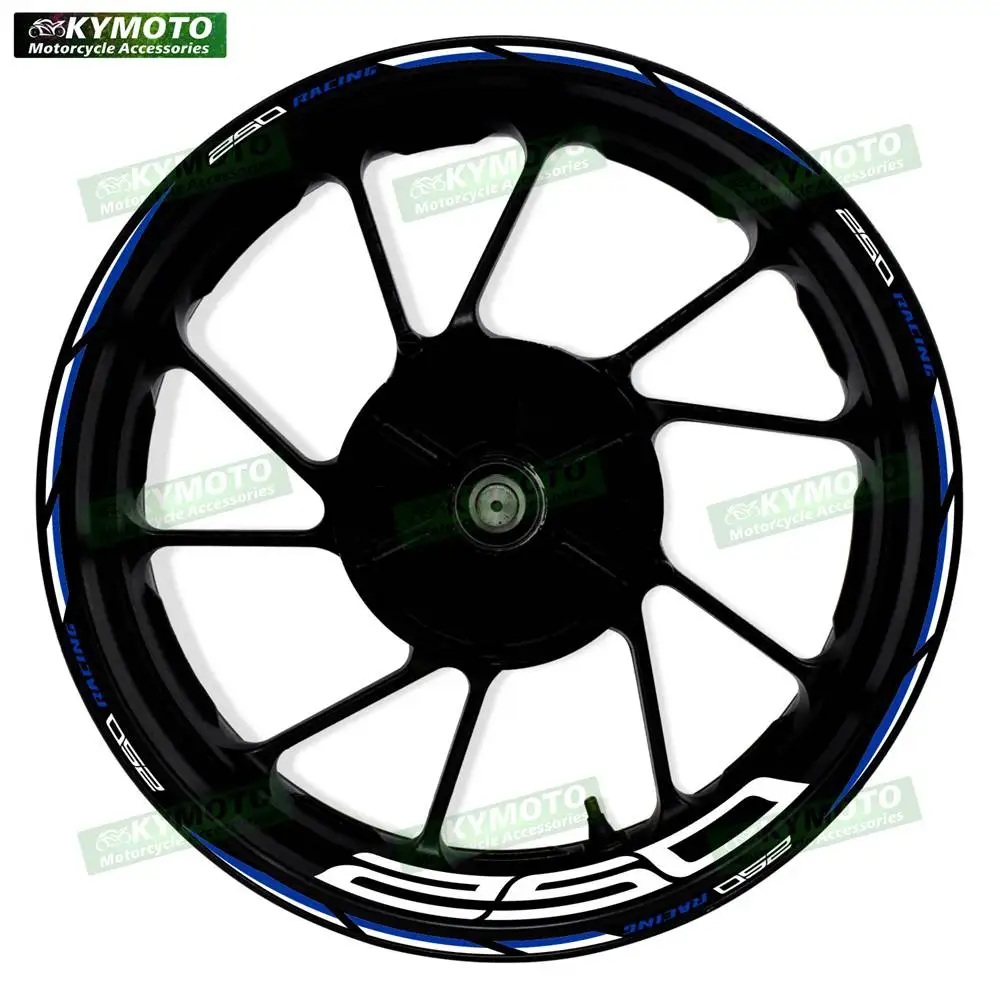 For Z250 Z 250 motorcycle accessories 17 inch front and rear wheel decals fairing hub rim reflective stickers decoration 4