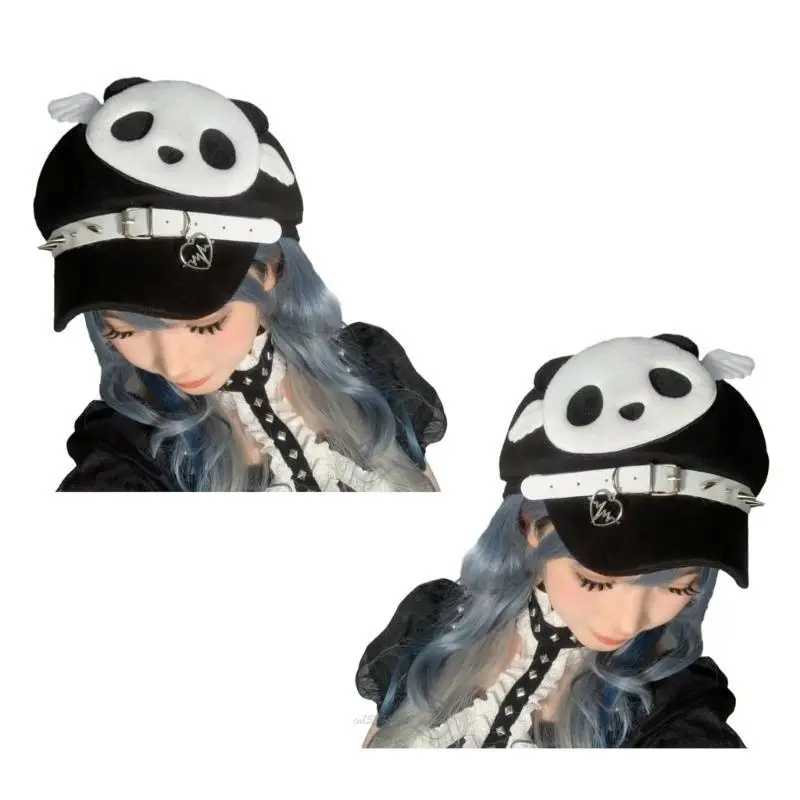 X5XA Cappello da pittore per cosplay anime Berretto da donna Autunno Inverno Ombra Berretti da pittore per strilloni