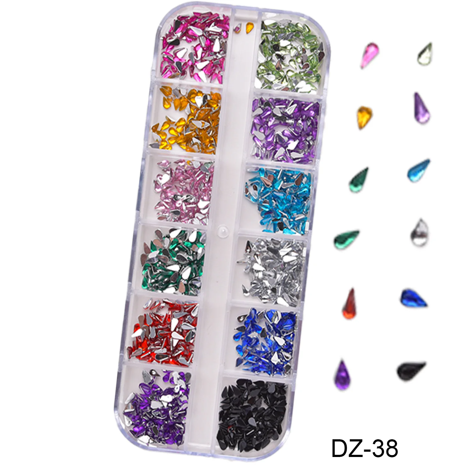 12 شبكة متلألئة كريستال مسمار الفن الراين ثلاثية الأبعاد كريستال لتقوم بها بنفسك زينة بريق كريستال برشام جوهرة ثلاثية الأبعاد مستلزمات الأظافر #4