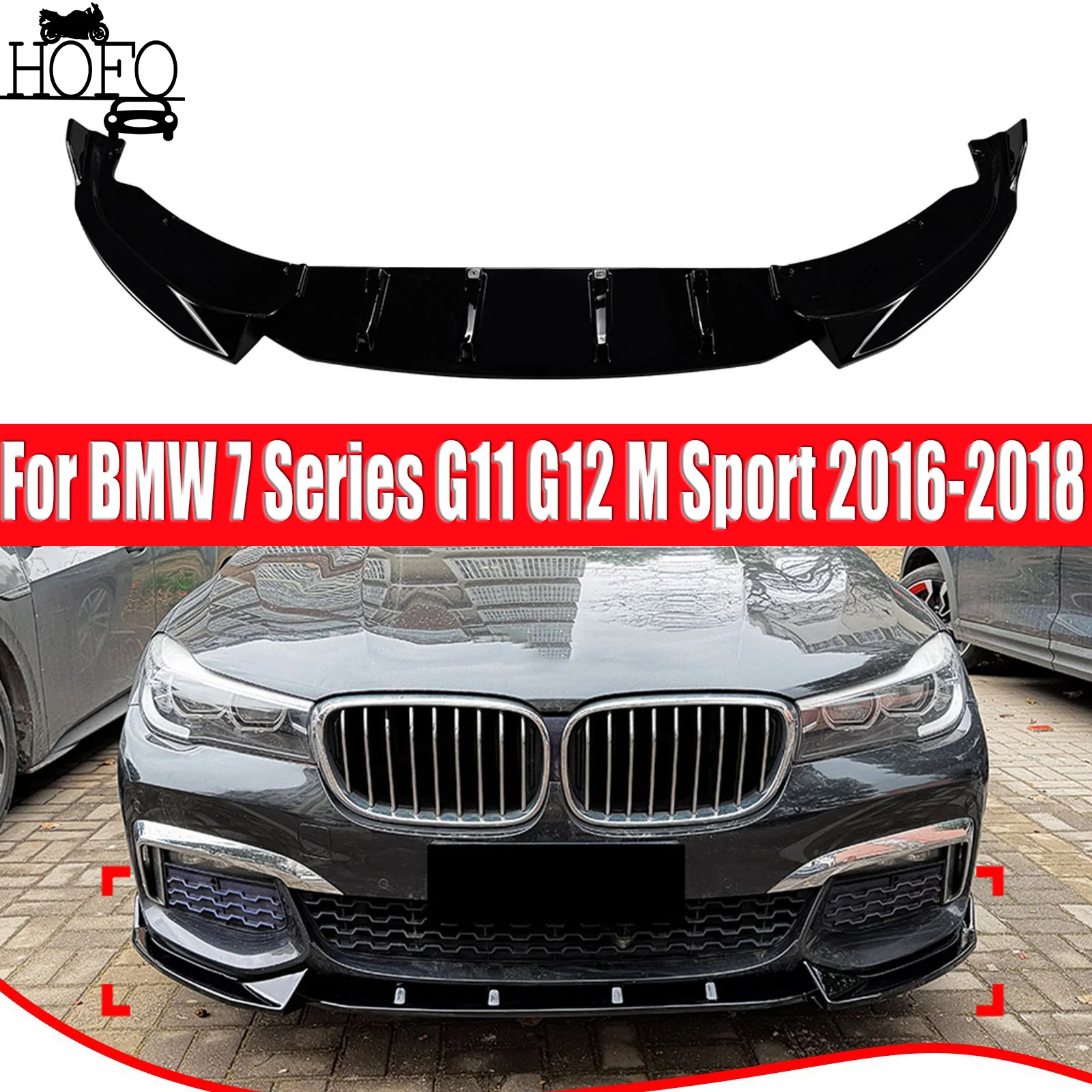 

3 Piece Front Bumper Spoiler Lip Splitter Kit For BMW 7 Series G11 G12 M Sport 2016-2018