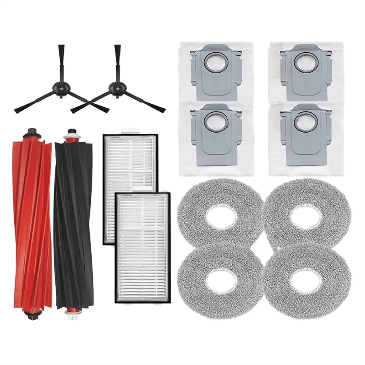DT1150 TO For Qrevo Master / Qrevo Slim Vacuum Robot Main Roller Side Brush Filter Mop Cloth Dust Bag Replacement