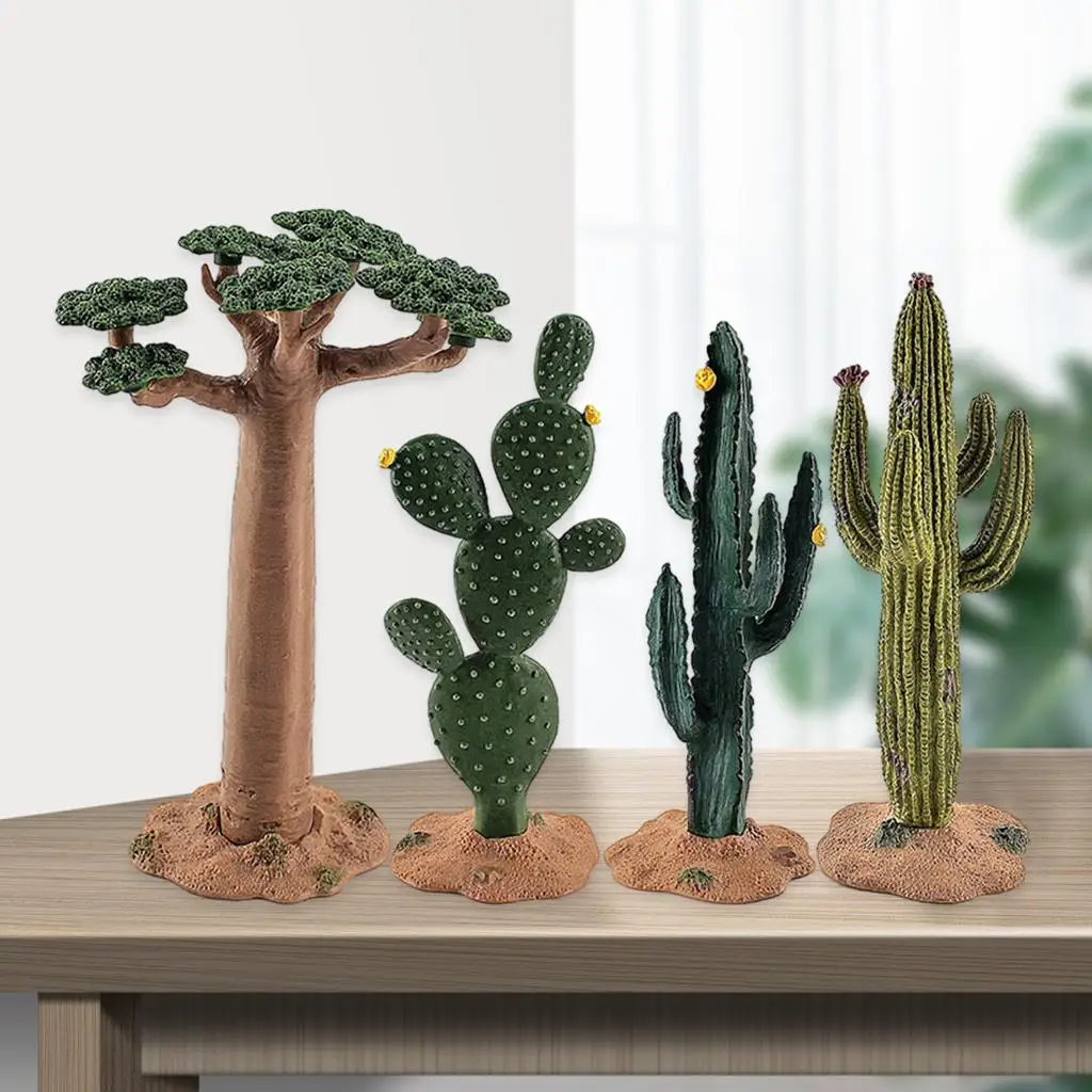 Simulation Cactus Model Baobab Green Plant Toys Desktop Props Ornament Miniature Scenes Decoration Accessories