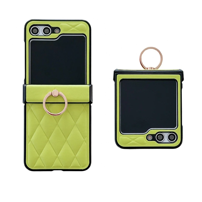 Luxury 3D Leather Case for Samsung Galaxy ZFlip4 ZFlip 5 Z Flip6 Phone Cover Z Flip 4 Z Flip 5 Z Flip3 Z Flip 6 With Ring Holder