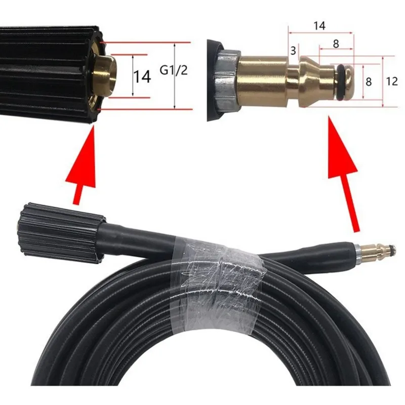TFORU-For Nilfisk High Pressure Washer Hose- PVC Material, 5 Meter Length For Car Washing Purposes