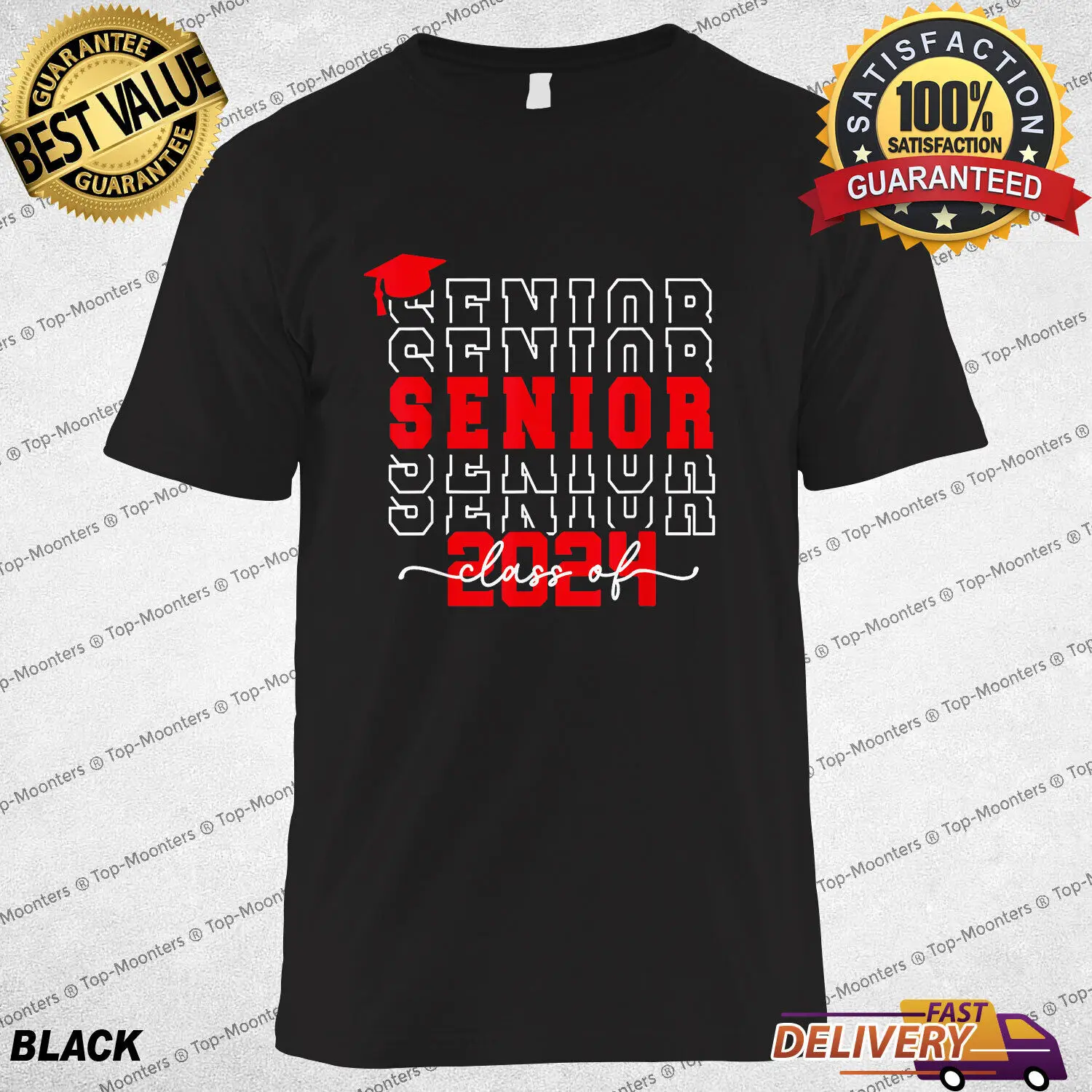 

Senior Class of 2024 Tee Gift, Graduation 2024 T-Shirt, Senior 2024 Graduation