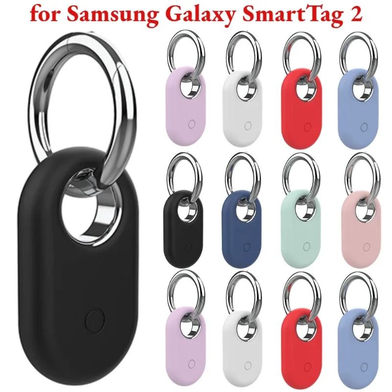 For Samsung Galaxy SmartTag 2 Locator Tracker Case Keychain Anti-Scratch Protective Skin Cover ，For Smart Tag Tracker Holder