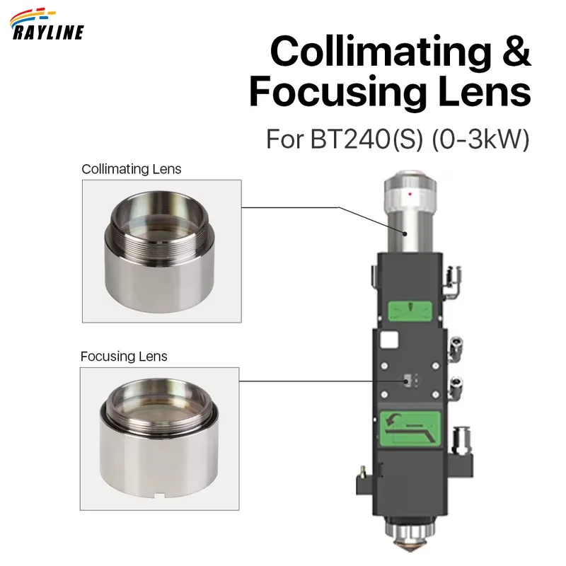 Laser cutting head Collimating Lens Focusing Lens D30 F100 F125mm with Lens Holder for Raytools Laser Cutting Head BT240S 0-4KW