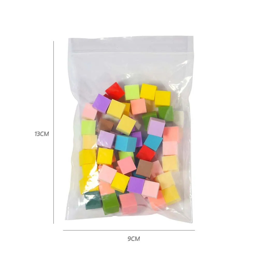 20/50Pcs Manicure Tool Nail Gradient Sponge Nail Transfer Stamp Foam Coloring Stamping Sponge Grab Pen Square Shape High Rebound