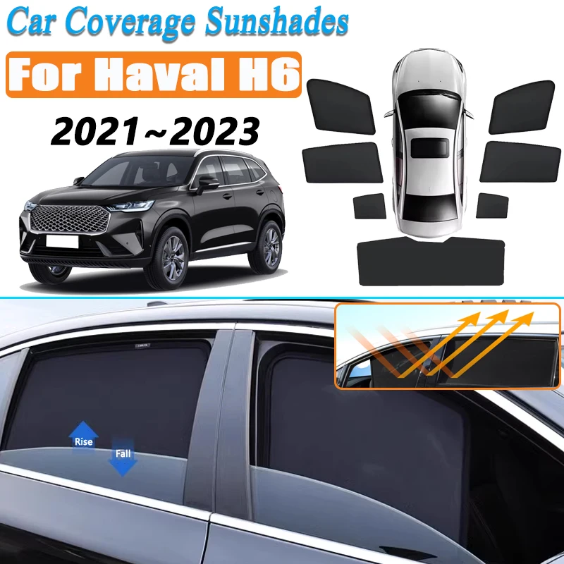 

Автомобильные сетчатые солнцезащитные козырьки для Haval H6 3RD Gen, аксессуары 2021 2022 2023, солнцезащитный крем, крышка окна, магнитный солнцезащитный козырек