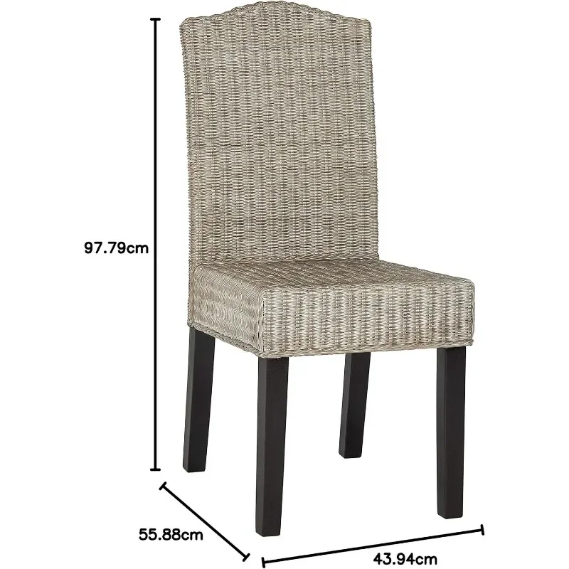 Home Collection Odette Grey Wicker Esszimmers tuhl