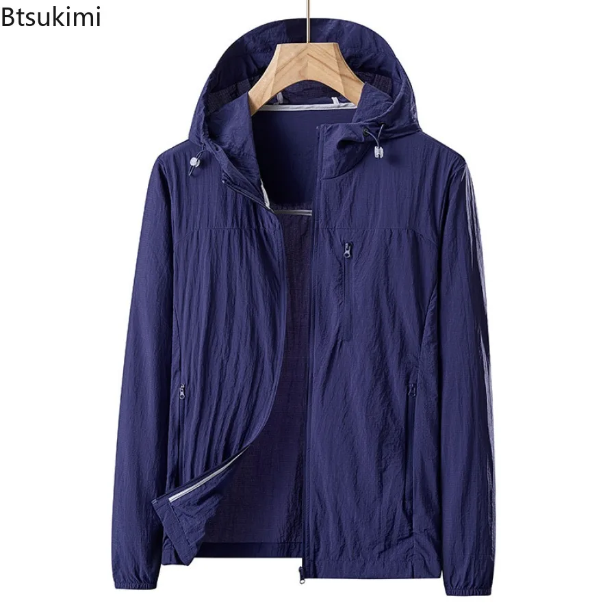 Summer Icy Silk Sun Protection Jacket Men Outdoor UPF50+ Anti UV Casual Camping Windbreaker Quick Dry Hiking Sports Unisex Coats
