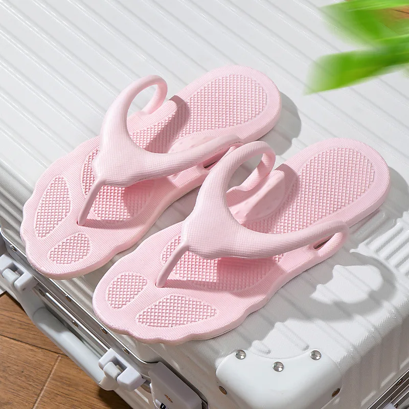 الأزواج رحلة السفر المحمولة للطي النعال 2025 الصيف كعب مسطح الشاطئ الوجه يتخبط امرأة عدم الانزلاق كليب تو الشرائح في الهواء الطلق #2