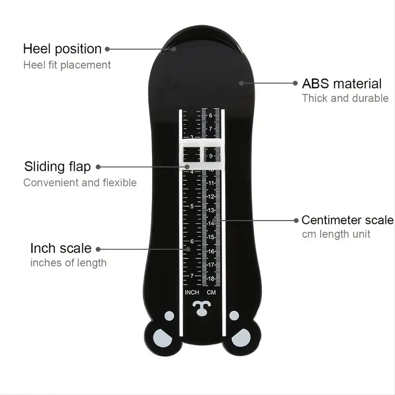 Foot Measurement Device for Kids Foot Length Measure Gauge Shoe Sizer Measuring for Infants Toddler Shoes Size Measuring Ruler