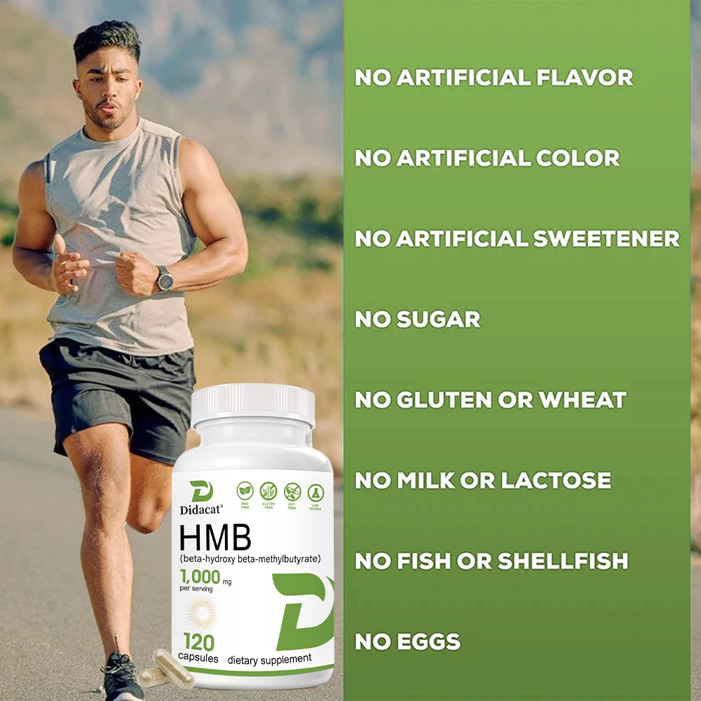 HMB Male Energy Booster - for Increased Muscle Mass and Athletic Strength, Energy Supplement, Endurance, Non-GMO, Gluten Free