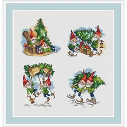 1958 Homefun Cross Stitch Kit Package Greeting Needlework Counted Kits New Style Kits Embroidery On Sale Stich Set Hobby Cartoon