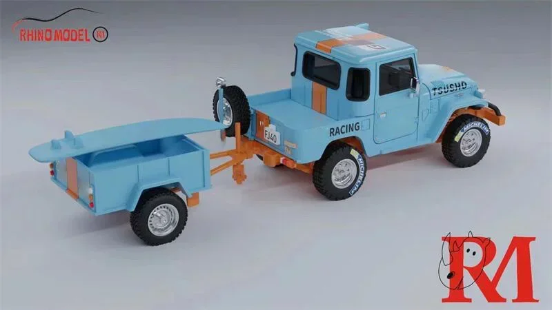 

Модель автомобиля Rhino RM 1:64 FJ CRUISER FJ40, синяя модель автомобиля под давлением