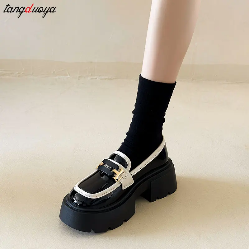 Lolita Shoes Women Japanese JK Uniform Shoes Women Vintage Thick Heels Oxfords Shoes Platform British Style Mary Jane Shoes