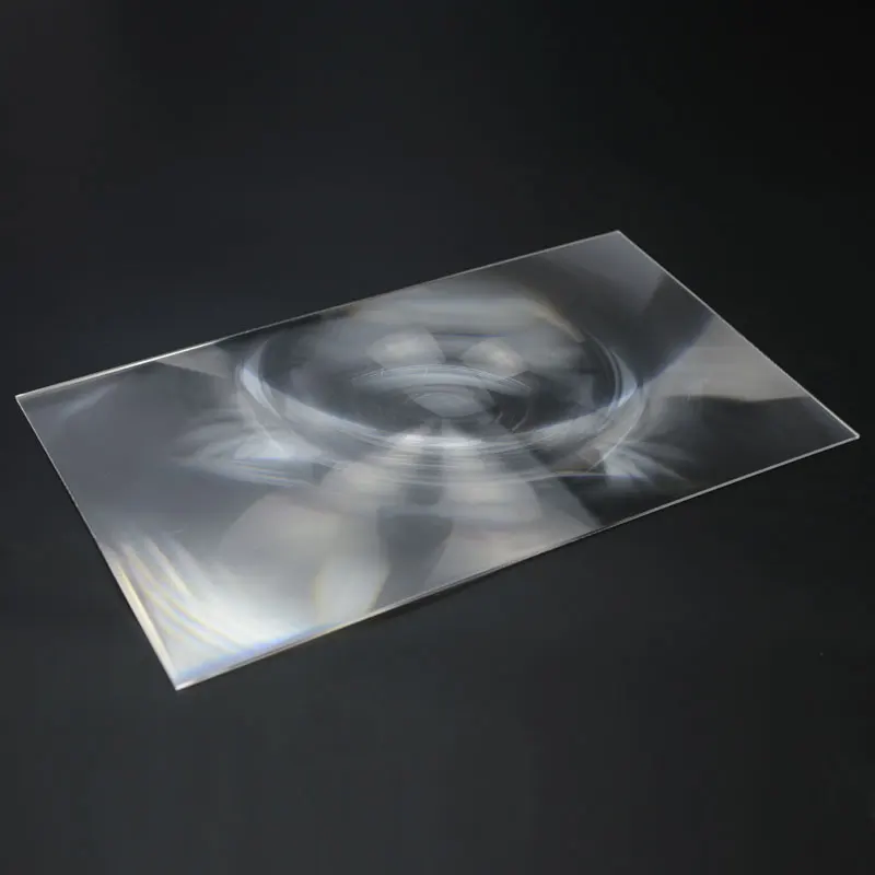 Soczewka Fresnela do projektora słonecznego z tworzywa optycznego PMMA, 400x320mm, ogniskowa 500mm, soczewka koncentratora słonecznego, powiększalnik płaski.