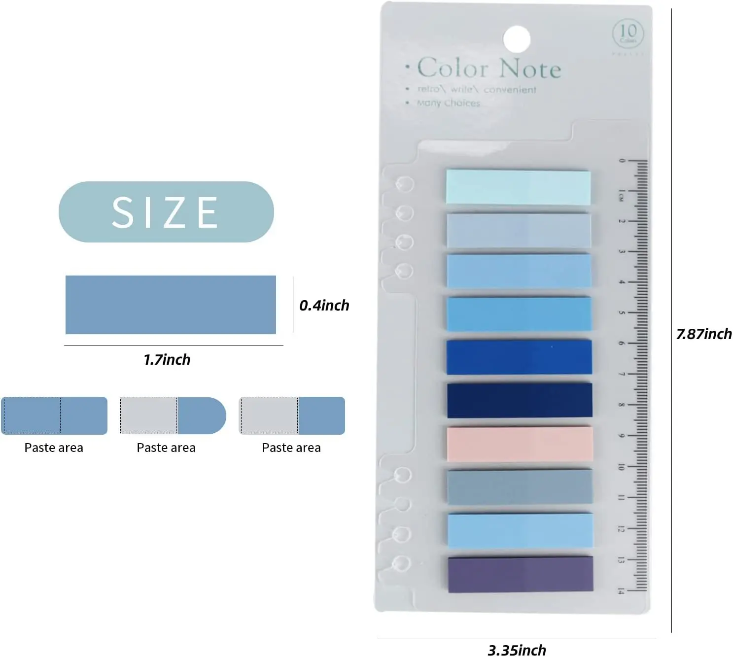 2400 Sheets 12 Styles Color Sticky Notes Memo Pad Self Adhesive Label Note Bookmarks Notepad School Office Stationery Supplies