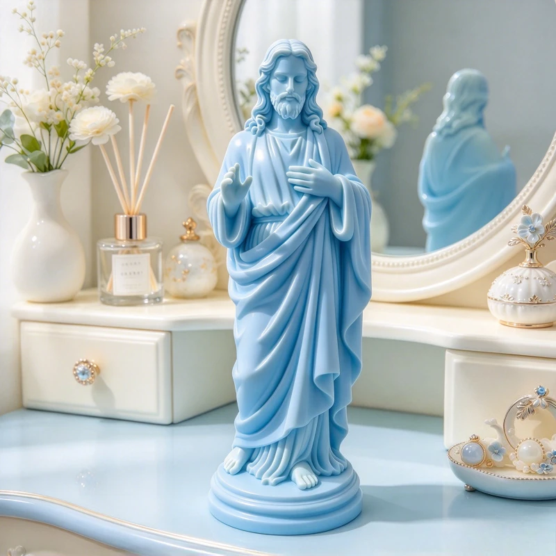 Jesus Blessing Hand Statue, Religious Art Figurine, Home Office Bookshelf Desktop Decor, Spiritual Gift for Religious Art Lovers