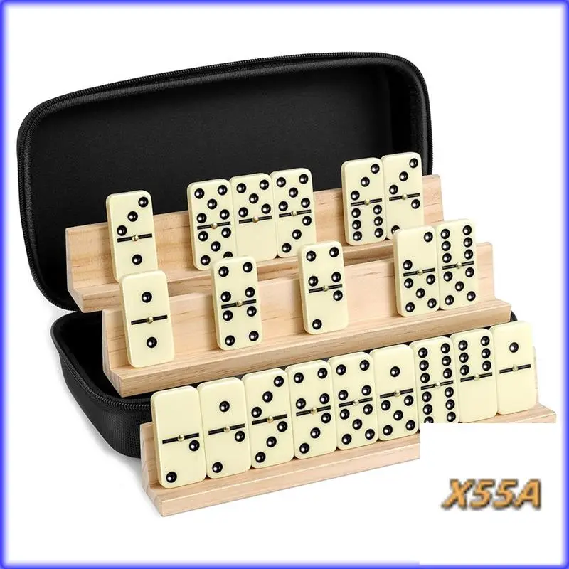 XX-Dominos Set For Adults Dominoes Classic Board Games 28 Tiles Double 6 Dominoes Family Games For Kids And Adults