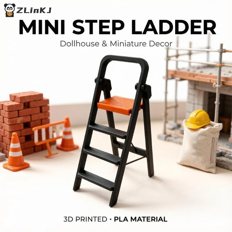 ▶Dollhouse Mini Plastic Ladder Model Dollhouse Furniture Ladder Decor Toy Accessories Micro Scene Construction Props