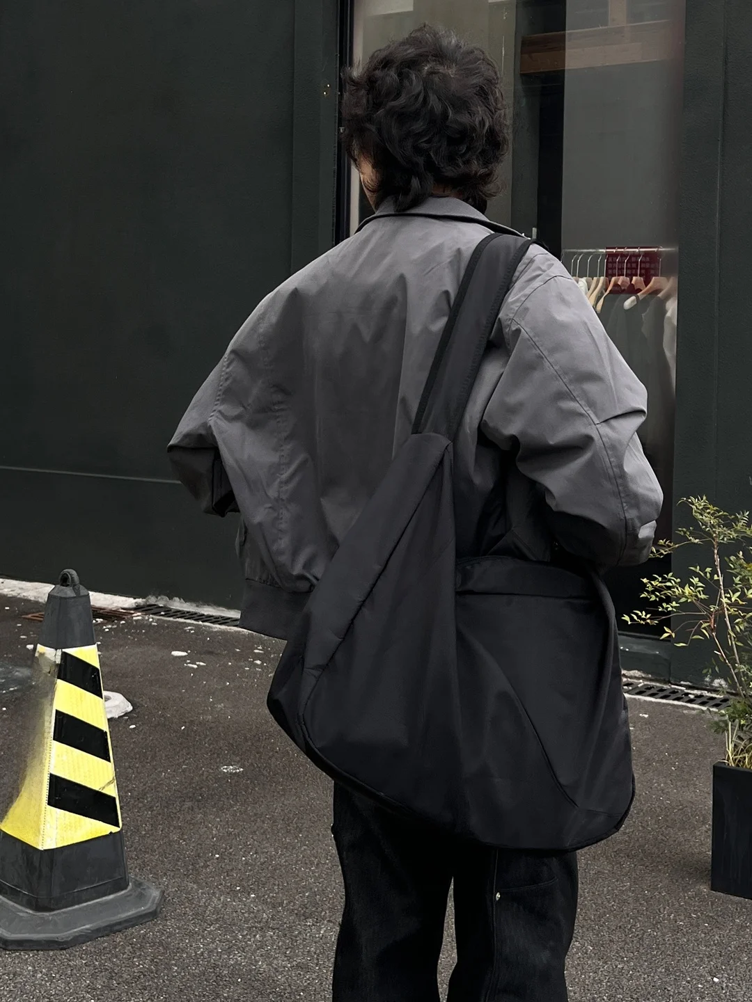 NIN Original Dark Series Vintage Single Shoulder Slant Cross Large Capacity Street Nylon Tot Bag Unisex Neutral Trend