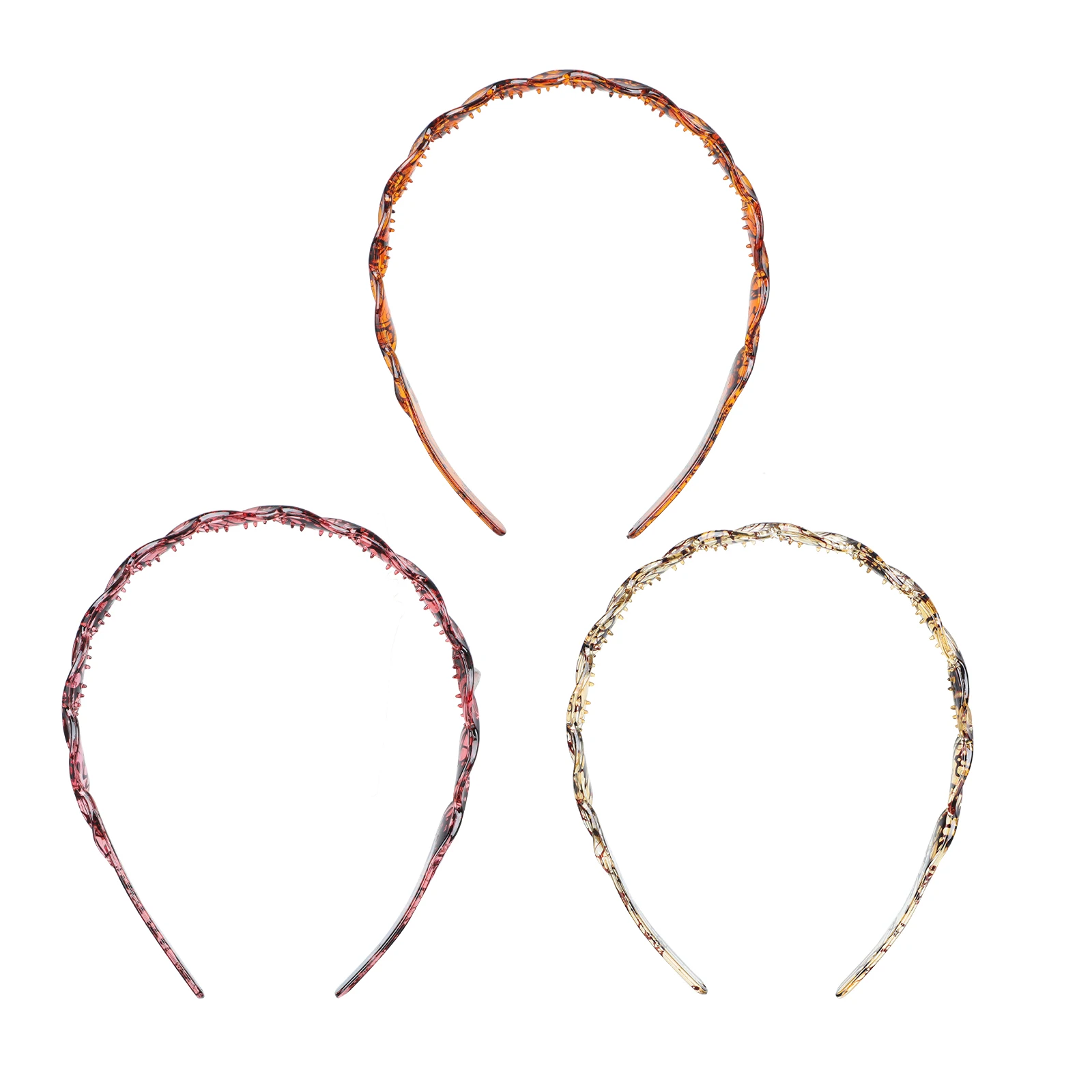 

3Pcs Resin U-Shaped Hairbands for Women Simple Non-Slip Headwear Accessories for Daily Party Travel Use