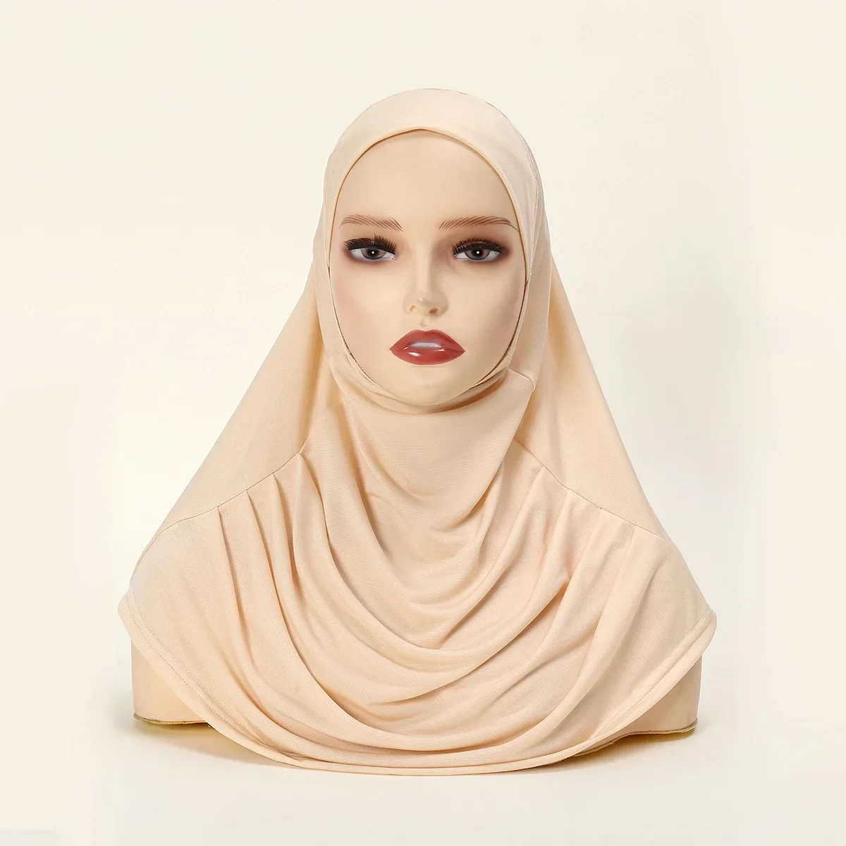 Muslimische Innere Hijabs Einfarbig Frauen Hijab Schal Weiche Jersey Hanf Turban Abdeckung Hals Instant Basis Hut Undercaps Kopftuch Amira