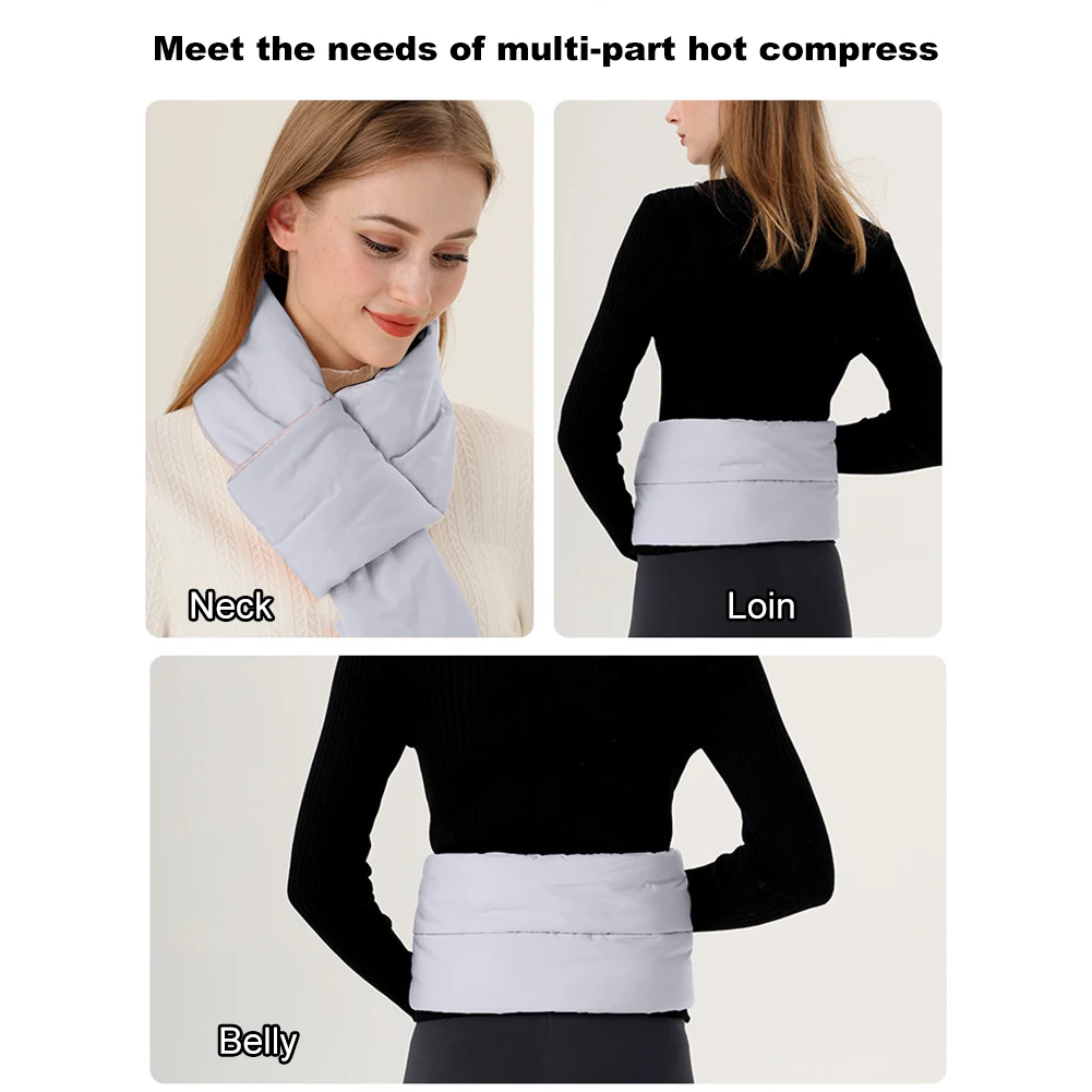 Electric USB Heated Scarf Neck Heating Pad 3 Temperature Adjustable Heated Neck Warmer Heating Neck Wrap for Outdoor Travel