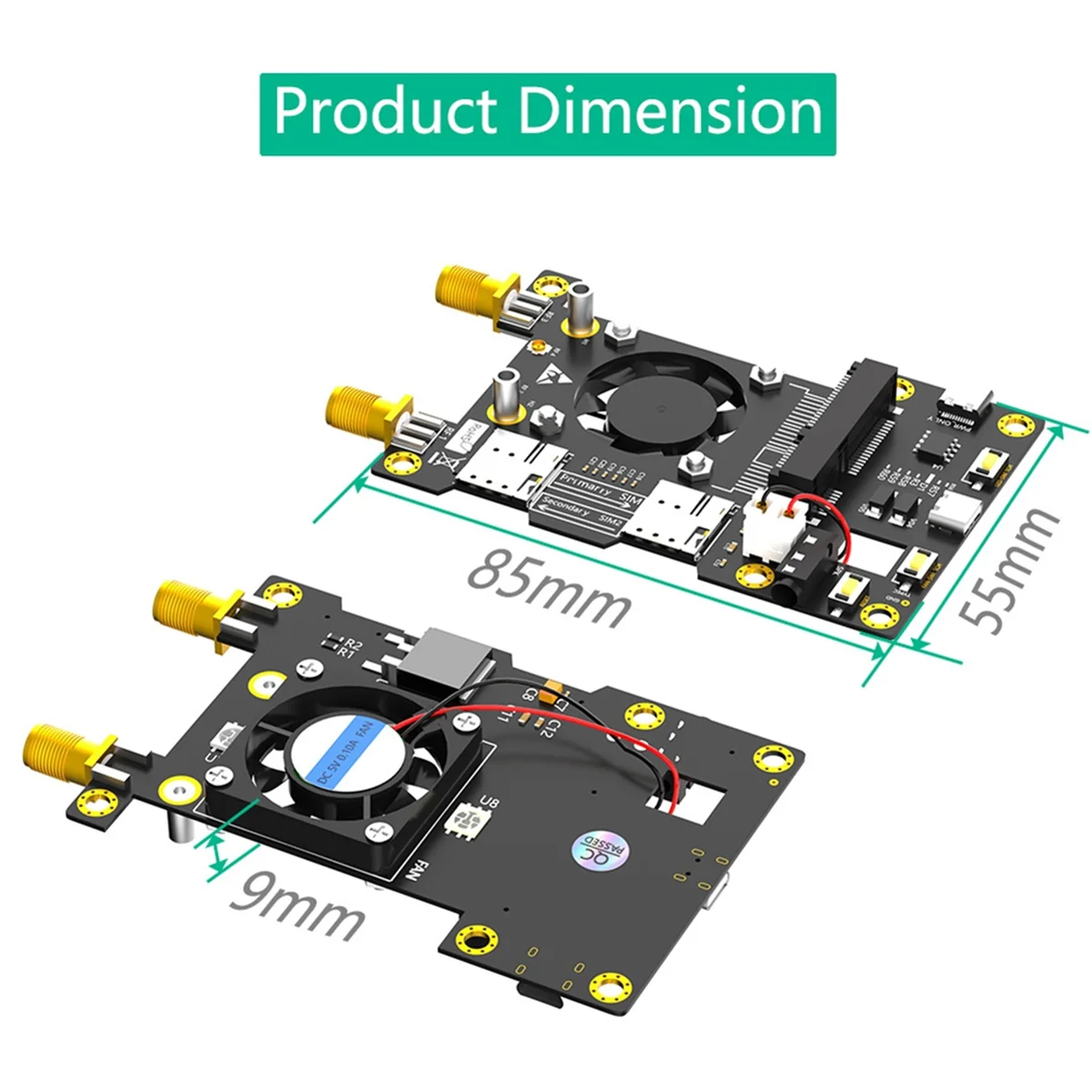 HOT SALE 4G 3G LTE WWAN Modem Mini PCI-E MPCIe Wireless Module Adapter 2 Nano SIM Card Holder Antennas for Raspberry Pi 4 3 2 B+