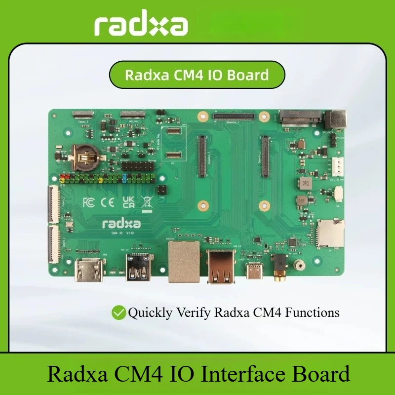 Radxa CM4 IO Board Carrier Base Board Evaluation Interface Development Board for CM4 SoM Module