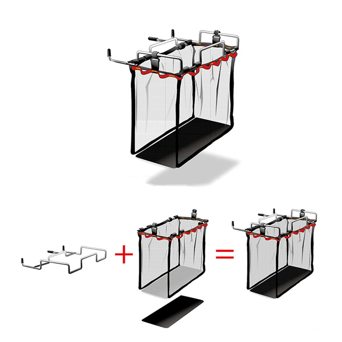 

Storage Net Bag Stuff Storage Mesh Bag for Picnic Outdoor Camping Kitchen Folding Table Hanging Net - Size