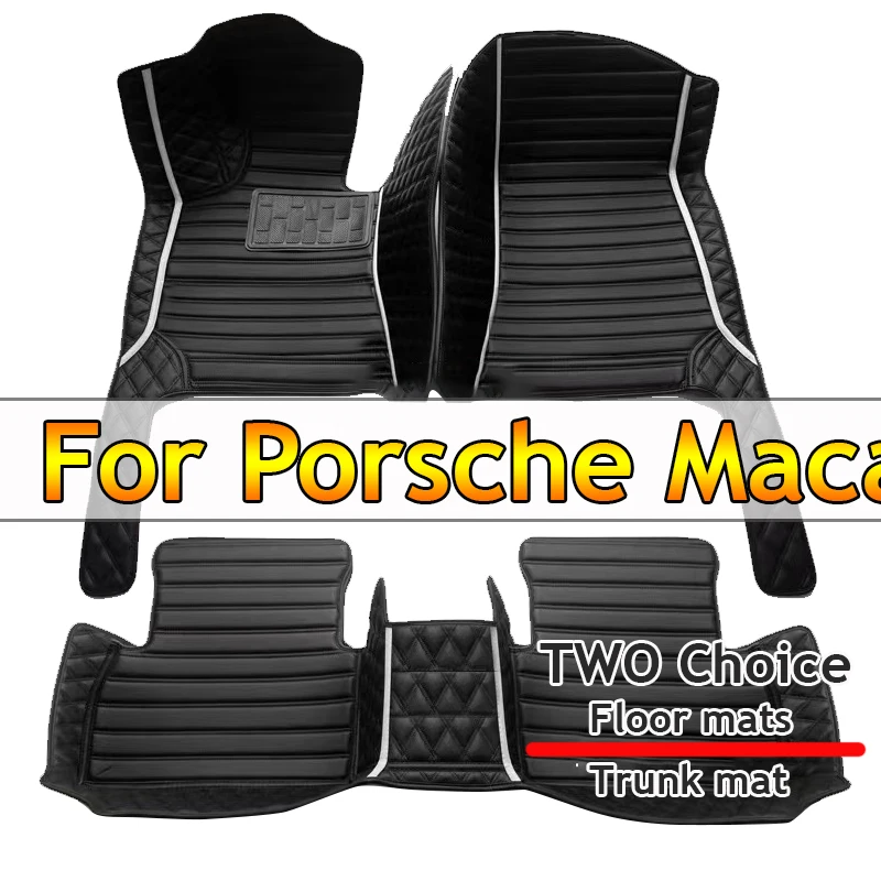 Car floor mats for Porsche Macan 2014-2024 15 16 17 18 19 20 21 22 23 Custom auto foot Pads automobile carpet cover