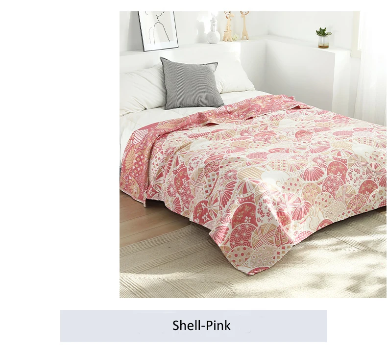 Cotton Muslin Throw Blanket Image 4