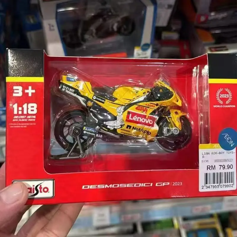 جديد في المخزون مايستو 1:18 Ducati Lenovo Team 2024 Champion #   1 # 23 دراجة نارية سبيكة مصغرة دييكاست دوكاتي الحلي لعبة مخصصة