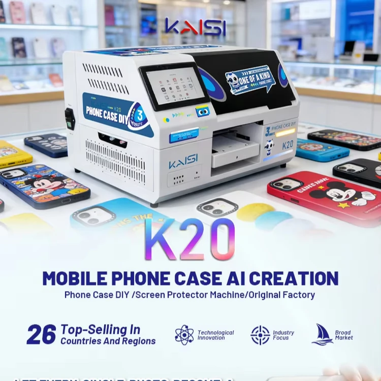 Kaisi K20 AI Phone Case Back Making Tool DIY Custom Case Maker Epson I1600-U1 Printer Head No Need White Ink 3-Year Warranty OEM