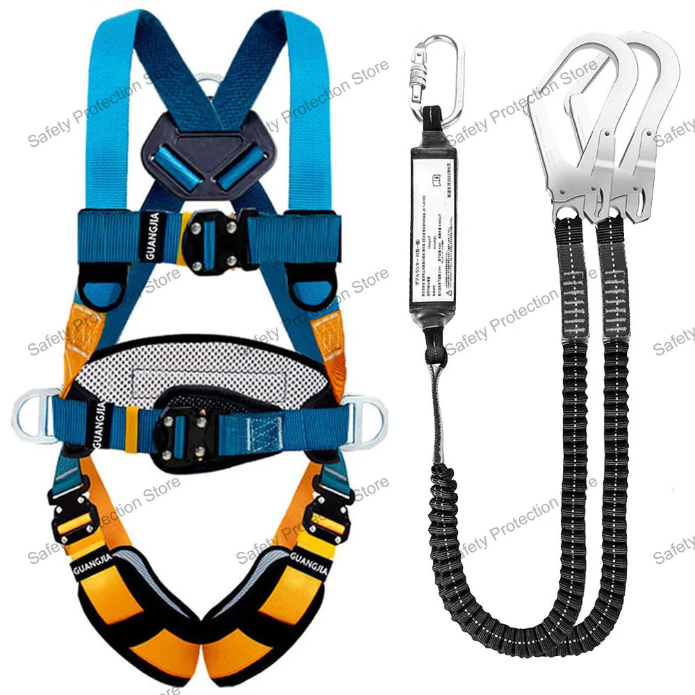 High Altitude Work Safety Harness Full Body Five-point Safety Belt Outdoor Climbing Training Construction Protective Equipment