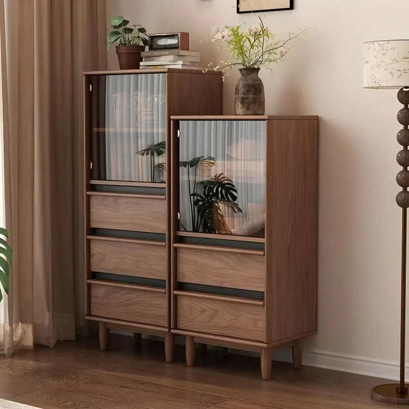 

Medieval solid wood chest, TV side cabinet, living room home 2025 new sofa side cabinet, retro cabinet, coffee table combination