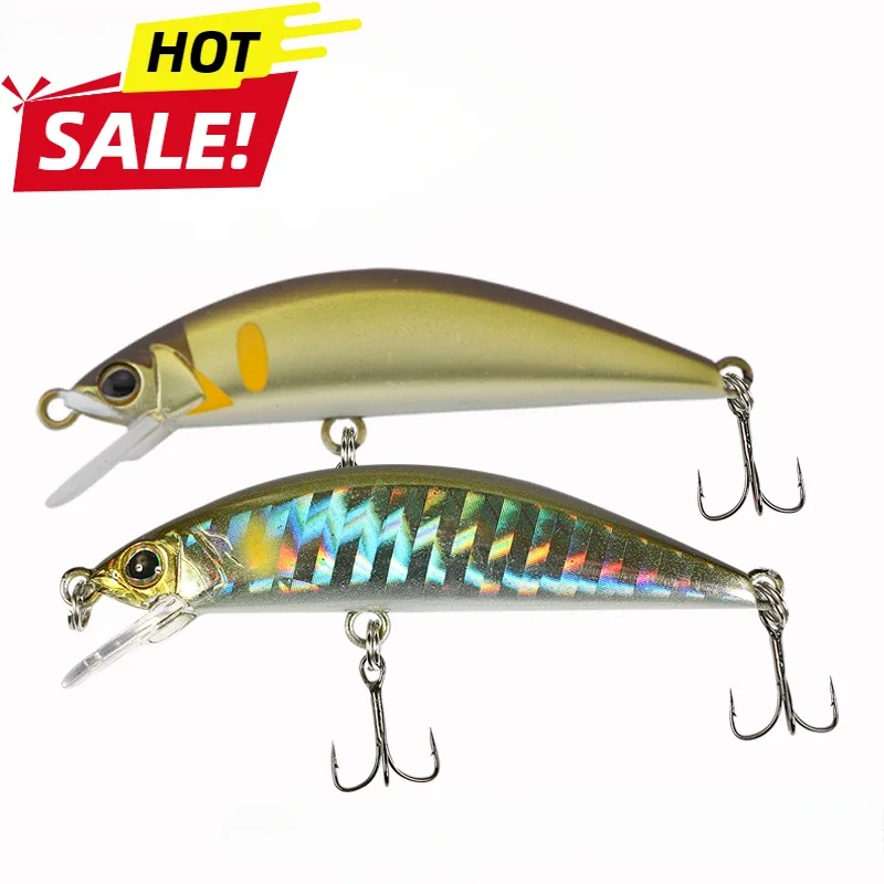 

Sinking Minnow Lure 55mm/3.5g Micro Minnow Wobbler Sinking Artificial Hard Bait Jerkbait Small Stream Decoy for Trout Bass Carp