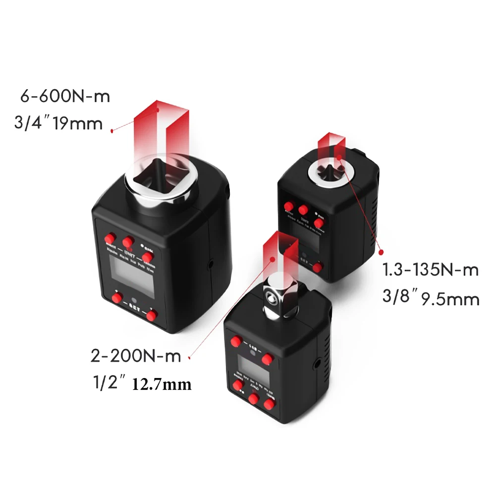 Portable Torque Meter Adapter 1/4 3/8 1/2 3/4 Drive For Mechanic Tools With Visual Indicator For Motorcycle Assembly Work