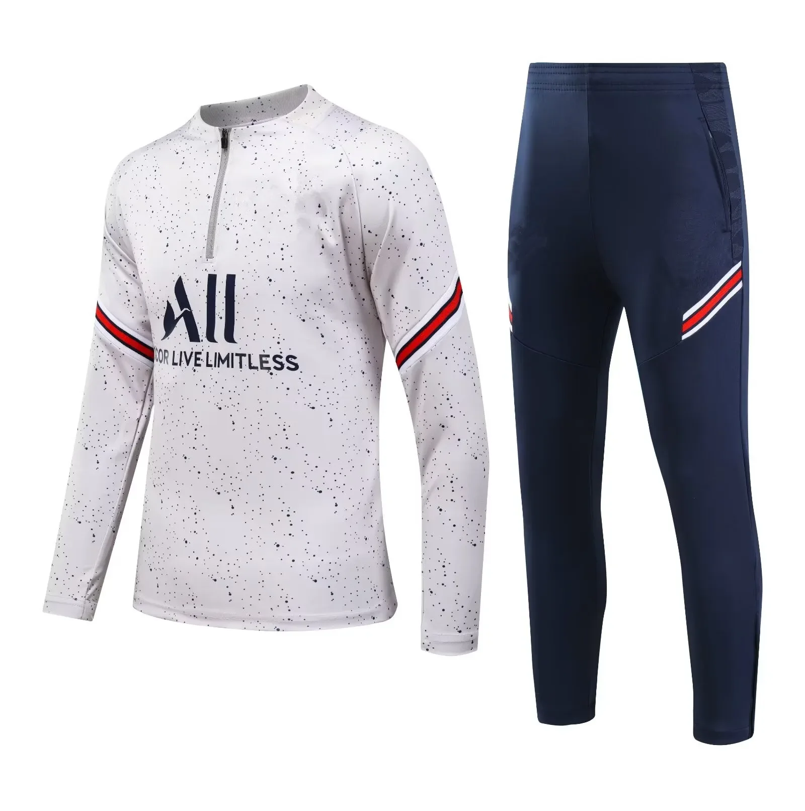 Chándales para adultos, traje de entrenamiento para fanáticos de Madrid, chaqueta con media cremallera, camisetas de juegos para hombres, Kit de fútbol, Tops y pantalones, ropa informal, nuevo