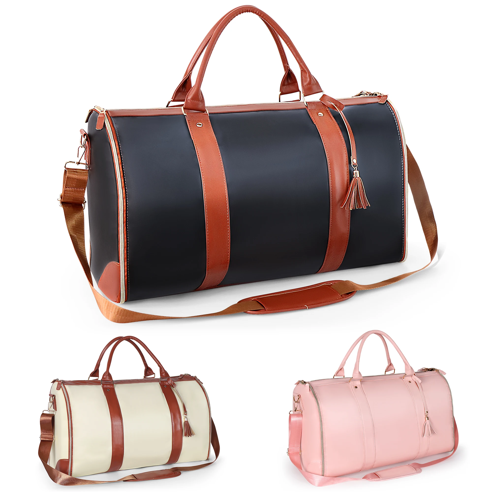 Foldable Suit Storage Bag Fashion PU Folding Large Capacity Travel Duffle Bags Travel Sport Outdoor Multi Function Organizer