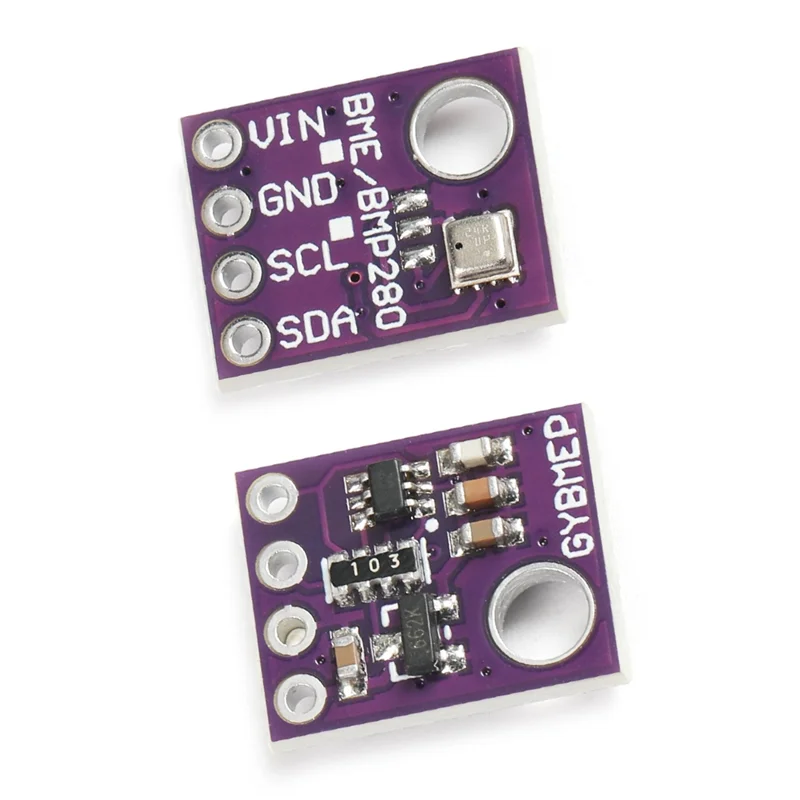 

ABAC-SPI Интерфейс I2C BME280 Модуль датчика 5 В 2 шт. Обнаружение атмосферного давления, температуры и влажности GY-BME280 Breakout