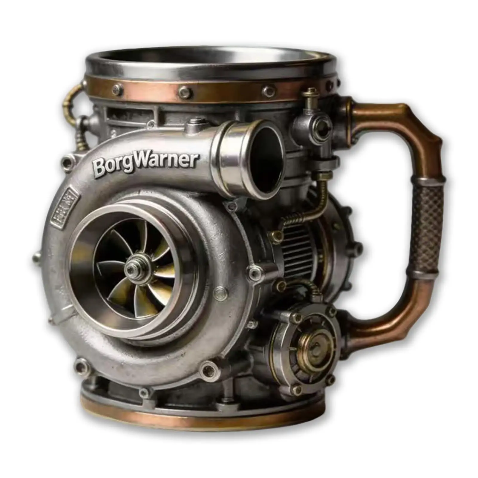 V8 Engine Coffee Mug Resin Exterior with Stainless Steel Lining 15oz Retro Engine 3D Mechanical Double Wall Insulation Car Mug
