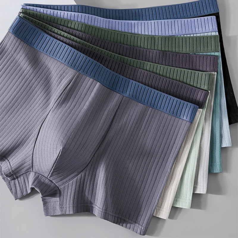 12Pcs Men\'s Underwear Cotton BoxerShorts Man Panties Boxers Elastic Breathable Male Underpants cuecas calzoncillos L-4XL