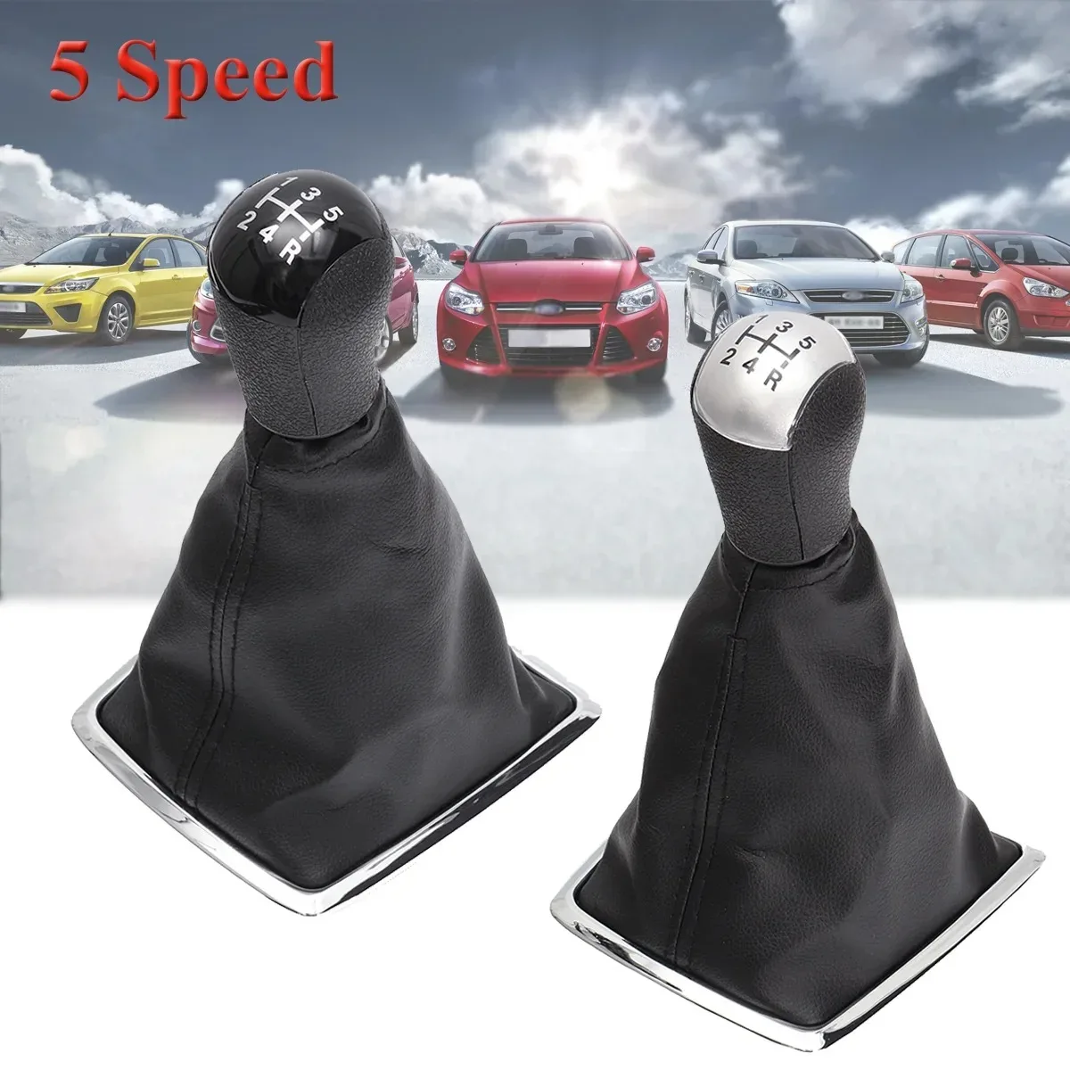 For Ford Focus 2 MK2 2005 2006 2007 2008 2009 2010 2011 5 Speed Car Gear Shift Knob Lever Stick Boot Cover Gaiter Accessory